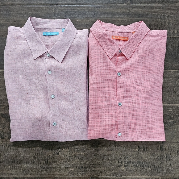 Tori Richard Men's Short Sleeve 100% Linen & 100 % Cotton Pucker Lawn Shirts 2XL - Picture 3 of 11